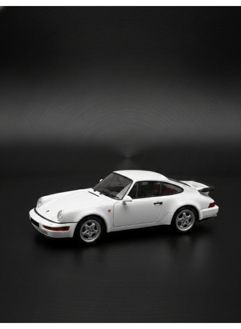 Welly Porsche 911 Turbo Diecast Model Car – 1:24 Scale White Vintage Sportscar Replica - Image 3